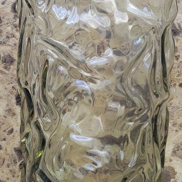 Vintage Libbey Avocado Green Crackle Pattern Juice Drinking Glasses Set of 3 - Picture 8 of 10